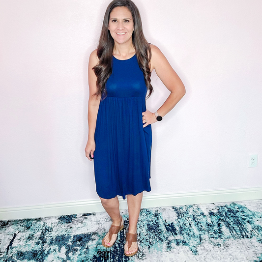 Keep it simple Navy Dress